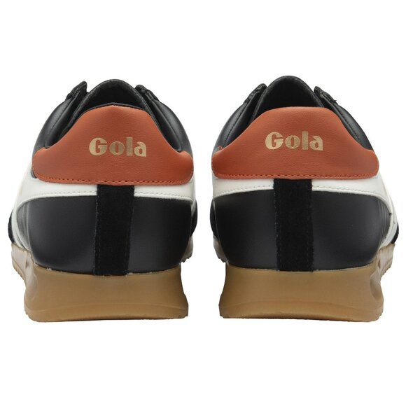 Gola Classics Men's Torpedo Leather Sneakers Color Black, Off White,Moody Orange - Picture 4 of 6